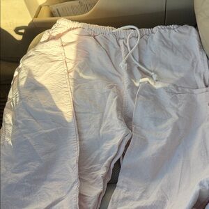 PacSun Light Pink Seersucker Drawstring Joggers